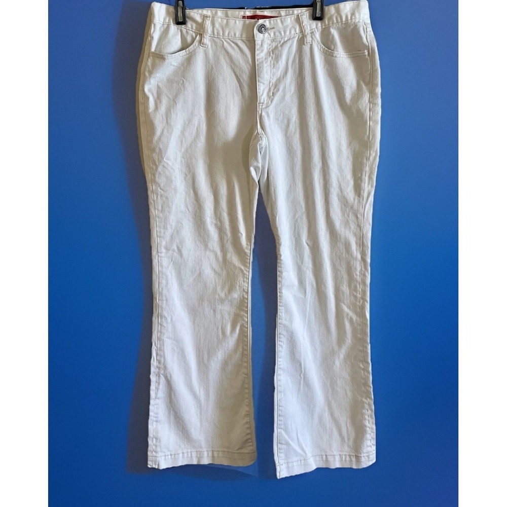 Off White Jeans Gap Long And Lean Wide Leg Size 12 12A Stretchy‎ Women's Bootcut